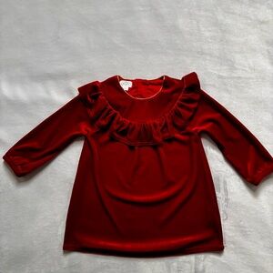 Mud Pie Red Velvet Toddler Dress Size 24M/2T